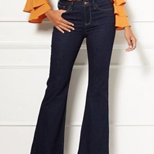 American Eagle 16 Long Wide Leg Dark Denim Jeans